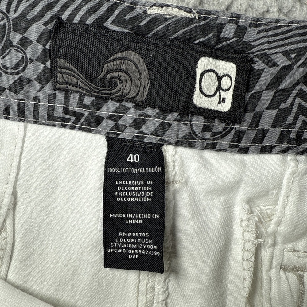 Ocean Pacific OP Cargo Shorts Mens 40 White Utility‎ Baggy Skater 90s Y2K Casual - Picture 6 of 13